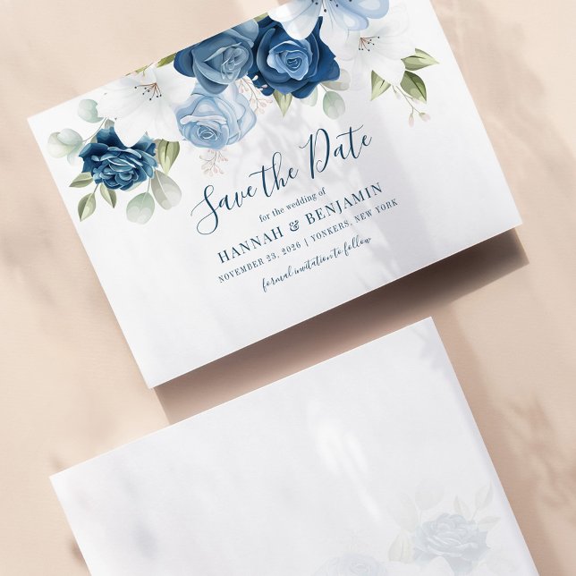 Floral Eucalyptus Watercolor Flowers Save The Date (Creator Uploaded)