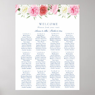 Floral Eucalyptus Wedding Seating Chart