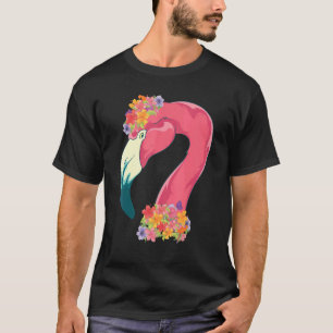 Floral Exotic Bird Tropical Animal Flowers Pink Fl T-Shirt