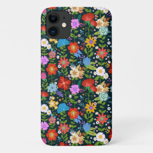 Floral Exotic Colourful Flowers Leaves Pattern iPhone 11 Case