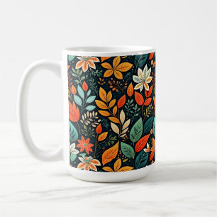 Floral Exotic Flowers Pattern Coffee Mug