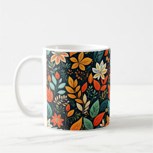 Floral Exotic Flowers Pattern Coffee Mug