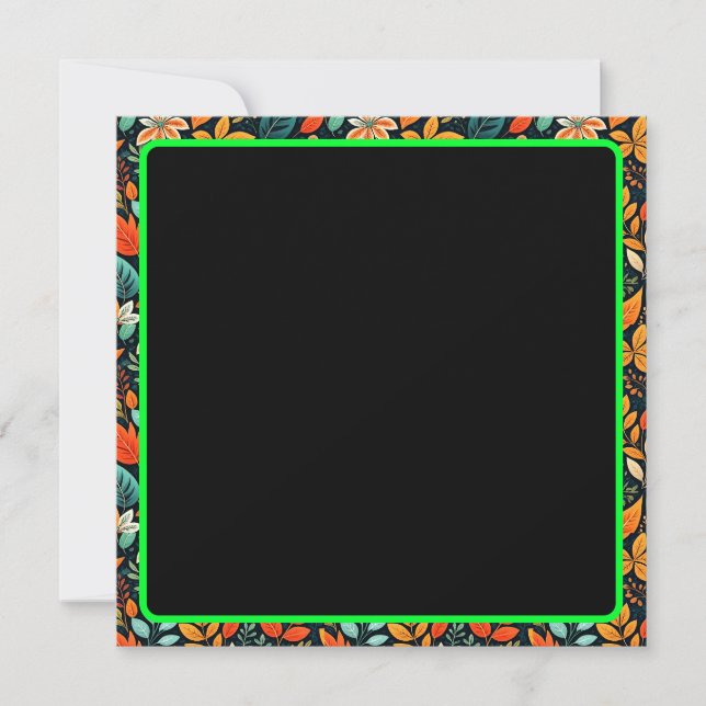 Floral Exotic Flowers Pattern Invitation (Front)