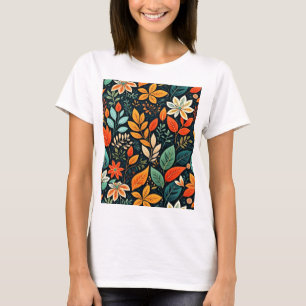 Floral Exotic Flowers Pattern T-Shirt