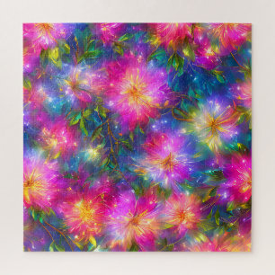 Floral Explosion Abstract Jigsaw Puzzle