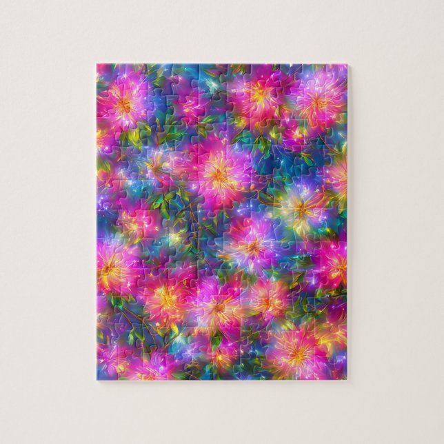 Floral Explosion Abstract Jigsaw Puzzle (Vertical)