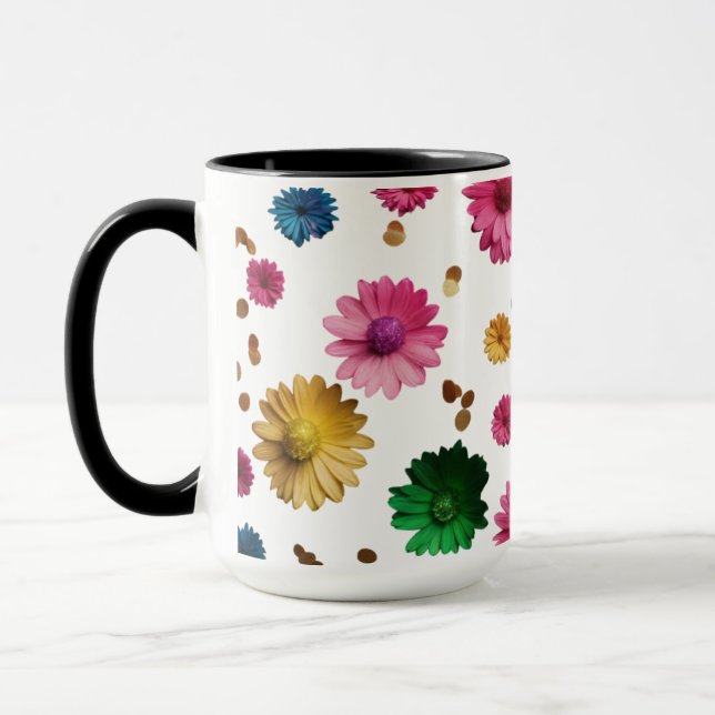 Floral Explosion Combo Mug - 15 oz (Left)