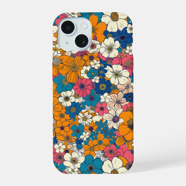 Floral Explosion iPhone 15 Case (Back)