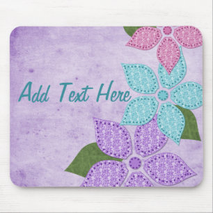 Floral Fabric Mousepad