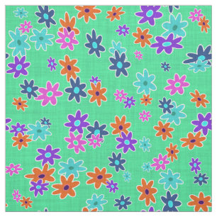 Floral Fabric Seamless Pattern coloured