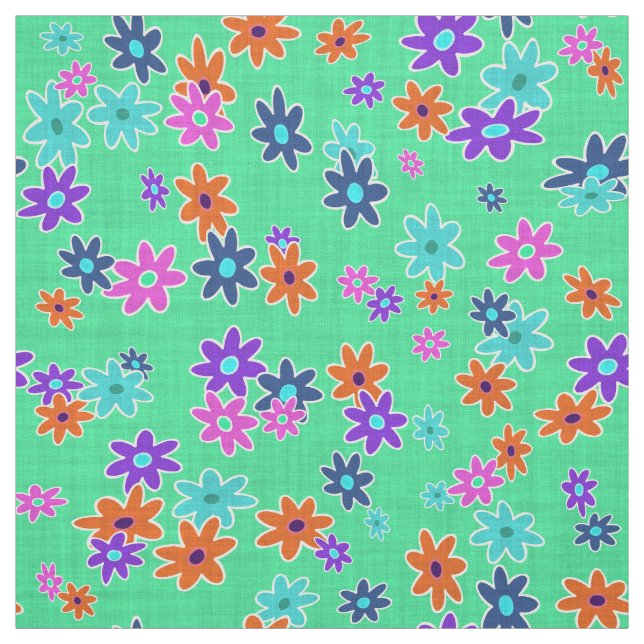 Floral Fabric Seamless Pattern coloured (Swatch)