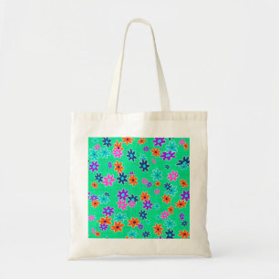 Floral Fabric Seamless Pattern coloured Tote Bag
