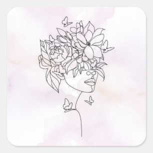 Floral Face Sticker