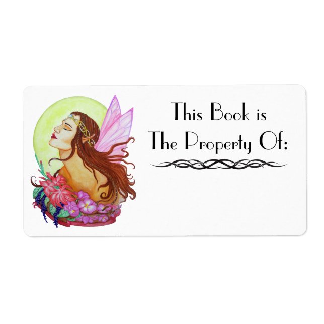 Floral Fairy Book Label (Front)