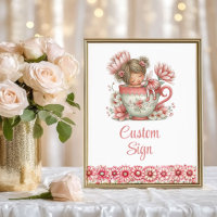 Floral Fairy Girl Blush Pastel Birthday Custom Sig