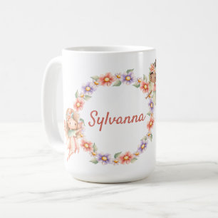 Floral Fairy Mug with Custom Name