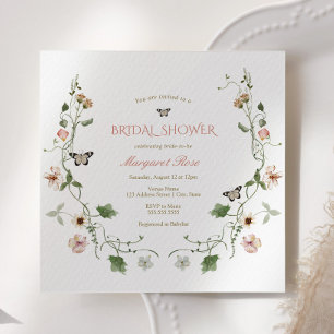 Floral Fairytale Garden Bridal Shower Invitation