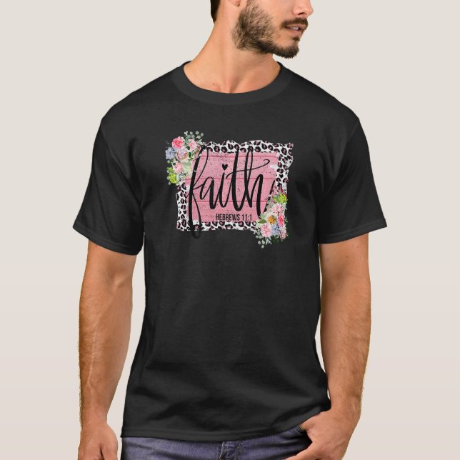 Floral Faith Bible Verse Christian Western Religio T-Shirt (Front)