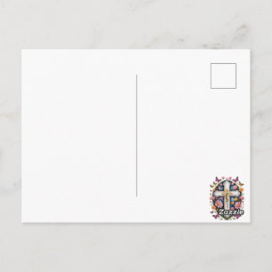 Floral Faith Cross Postcard