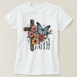 Floral Faith Cross T-Shirt