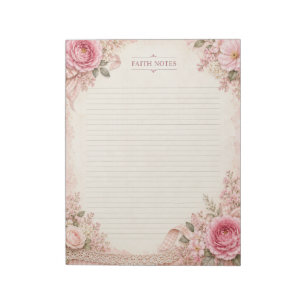 Floral Faith Notes Notepad