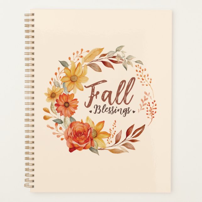 Floral Fall Blessings Planner (Front)