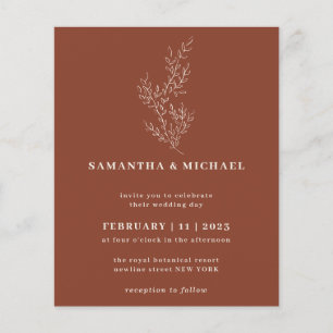 Floral Fall Boho Terracotta brown Botanical budget Flyer