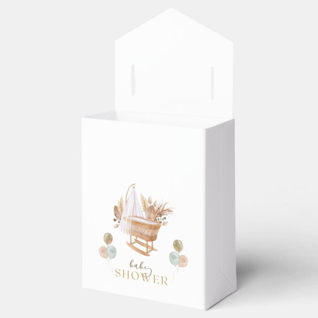 Floral Fall Cradle Baby Shower Favour Box (Opened)