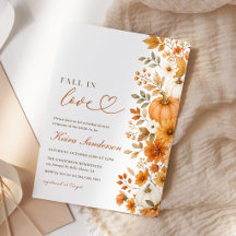 Floral Fall in Love Pumpkin Bridal Shower