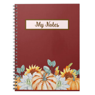 Floral Fall Inspire School  Notebook