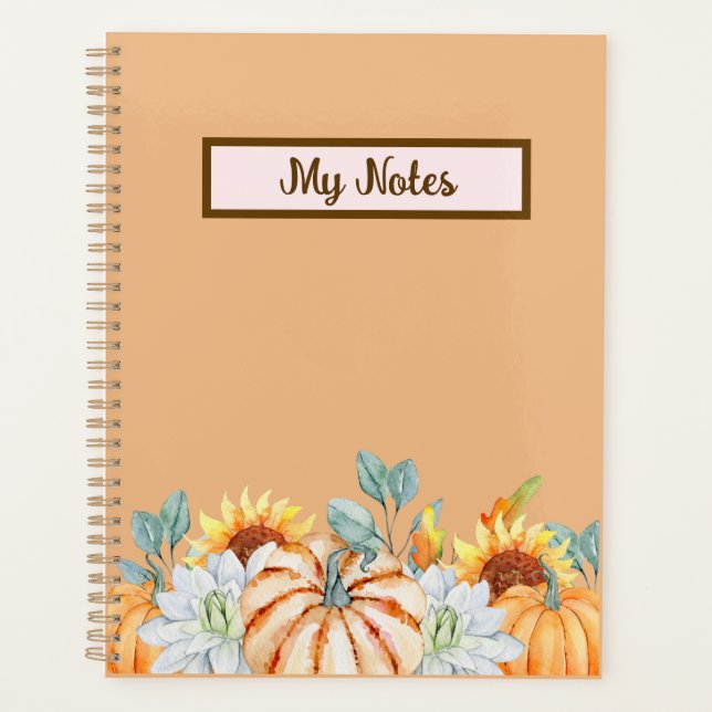 Floral Fall Inspire School  Planner (Front)