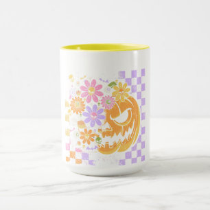 Floral Fall Pumpkin Halloween Mug