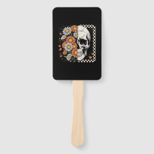 Floral Fall Skeleton Boho Halloween Hand Fan
