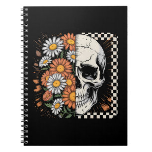 Floral Fall Skeleton Boho Halloween Notebook
