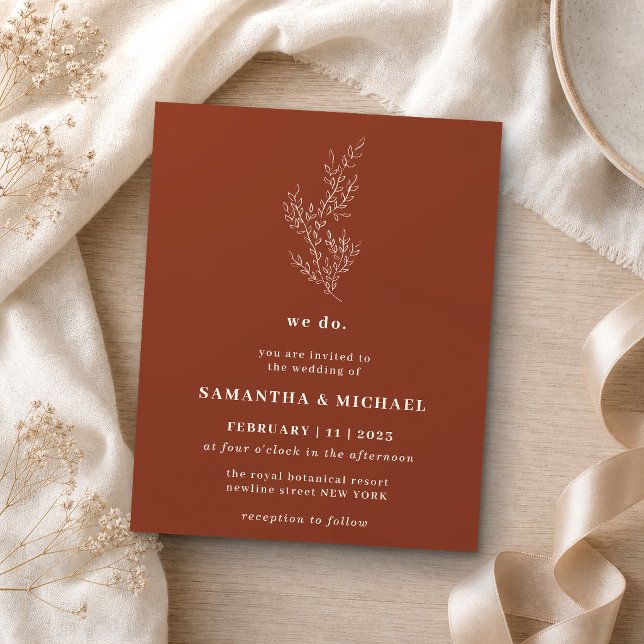 Floral Fall Terracotta Budget Brown we do Flyer (Creator Uploaded)