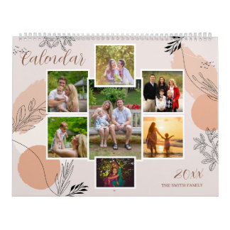 Floral Family Memories Custom Photo Keepsake Calendar