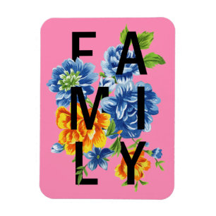 Floral Family Quote Magnet