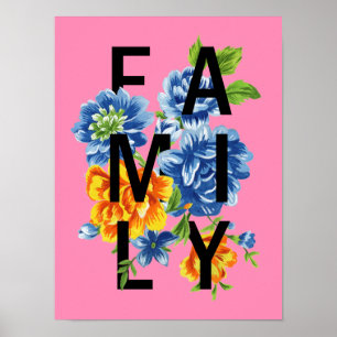 Floral Family Quote Poster