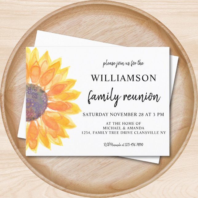 Floral Family Reunion Invitation Postcard (Creator Uploaded)