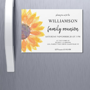 Floral Family Reunion Magnetic Invitation