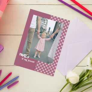 Floral family's Day custom photo Holiday Card