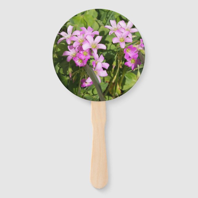 Floral fan featuring pink wildflowers (Front)