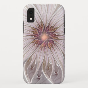 Floral Fantasy, Abstract Modern Pastel Flower iPhone XR Case