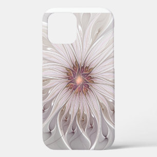 Floral Fantasy, Abstract Modern Pastel Flower iPhone 12 Pro Case