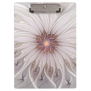 Floral Fantasy, Abstract Modern Pastel Flower Clipboard