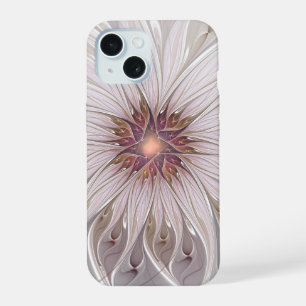 Floral Fantasy, Abstract Modern Pastel Flower iPhone 15 Case