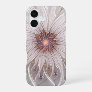 Floral Fantasy, Abstract Modern Pastel Flower iPhone 16 Case