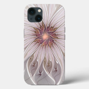 Floral Fantasy, Abstract Modern Pastel Flower iPhone Case