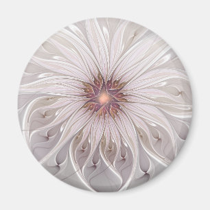 Floral Fantasy, Abstract Modern Pastel Flower Magnet