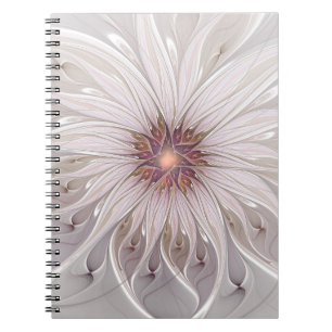 Floral Fantasy, Abstract Modern Pastel Flower Notebook